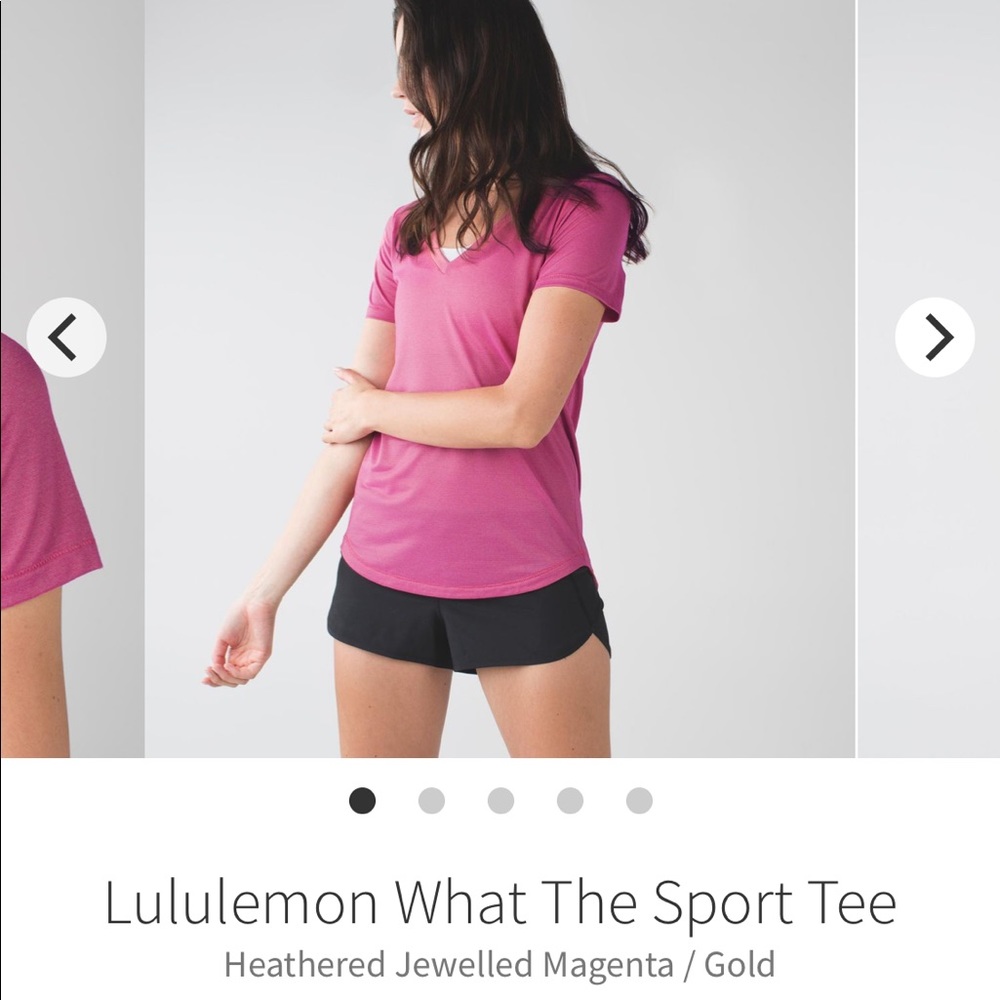 EUC Lululemon What the Sport tee